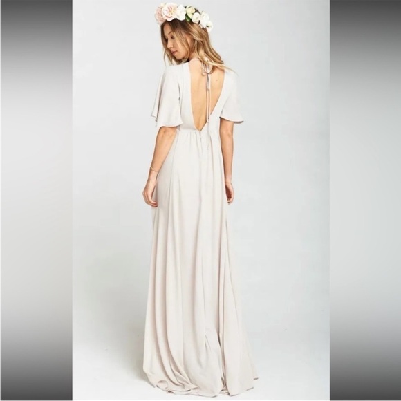 Show Me Your Mumu Faye Flutter Maxi Dress in Show Me The Ring Crisp Medium NWT - Picture 2 of 15